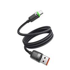 Cablu de date USB / USB-C, 1,2m, negru, Fast Charging 6A, Self-Winding Series, Mcdodo
