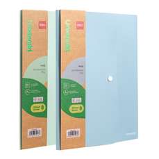Mapa din material ecologic, cu capsa, 7 separatoare, diverse culori, Deli