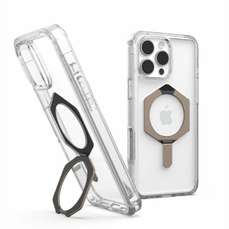 Husa de protectie pentru iPhone 16 Pro Max, Clear Titanium, Plyo XTE MagSafe, UAG