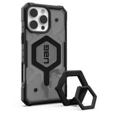 Husa de protectie pentru iPhone 16 Pro Max, Ash/Black Stand, Pathfinder Clear MagSafe, UAG