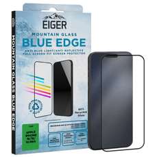 Folie sticla Anti-Blue Light Mountain Blue Edge GRS iPhone 16 / 15 / 14 Pro, Eiger