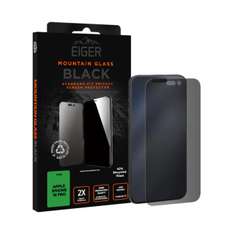 Folie sticla privacy Mountain Glass GRS iPhone 16 Pro, negru, Eiger