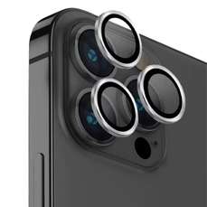 Folie sticla camera Peak Series iPhone 16 Pro / 16 Pro Max, 3buc/set, argintiu, Devia