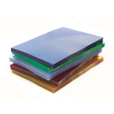 Coperti din plastic transparent rosu, A4, 200 microni, pentru indosariere, 100 coli/top