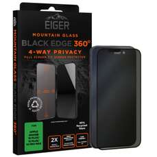Folie sticla privacy Mountain Black Edge 360 GRS iPhone 16 Plus / 15 Plus / 14 Pro Max, Eiger