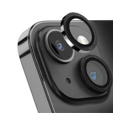 Folie sticla camera Peak Series Diamond iPhone 15 / 15 Plus, 2 buc/set, gri, Devia