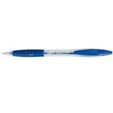Pix retractabil, albastru, corp transparent, varf 1mm, Atlantis Clic BIC