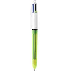 Pix retractabil, 4 culori, 1,0mm, varf mediu, Fluo Bic