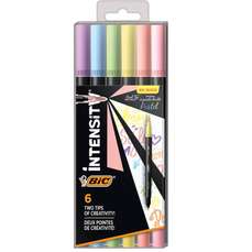 Carioca 6 culori/set, 2 varfuri, Intensity Pastel, BC503826 BIC