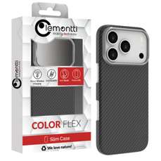 Husa de protectie pentru iPhone 17 Pro Max, negru, Slim Aramid/Kevlar Magsafe 600D, Lemontti