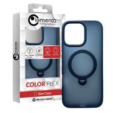 Husa de protectie pentru iPhone 16 Pro Max, albastru, cu suport rotativ, Hybrid MagSafe Lemontti