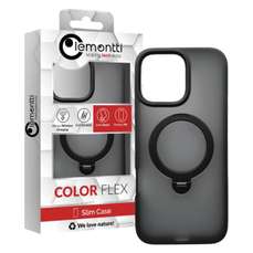 Husa de protectie pentru iPhone 16 Pro Max, negru, cu suport rotativ, Hybrid MagSafe Lemontti