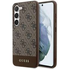 Husa de protectie pentru Samsung Galaxy S24, maro, 4G Metal Gold Logo, Guess