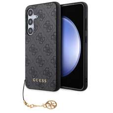 Husa de protectie pentru Samsung Galaxy S24 Plus, gri, 4G Charms, Guess