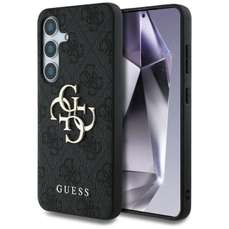 Husa de protectie pentru Samsung Galaxy S25, negru, PU 4G Metal Logo, Guess