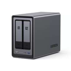 Network Attached Storage DXP2800, Intel N100 Quad-Core, 2-Bay, 8GB DDR5, HDMI 4K (Diskless), Ugreen