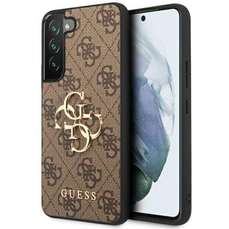 Husa de protectie pentru Samsung Galaxy S23, maro,PU 4G Metal Logo, Guess