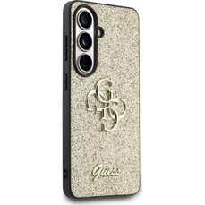 Husa de protectie pentru Samsung Galaxy S26, auriu, Fixed Glitter 4G Metal Logo Guess