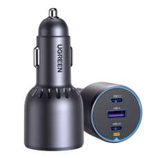 Incarcator auto, 75W, 2x USB-C, 1x USB, PD3.0, QC 4.0, gri, Ugreen