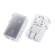 Adaptor priza si incarcator universal, 20W, 2xUSB-C, 2xUSB-A, EU, UK, US, AU, alb, Anker