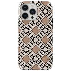Husa de protectie pentru iPhone 14 Pro Max, Dual Layer Monogram, Burga