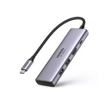 Hub USB-C la 2x USB-A, HDMI, SD/TF, 4K 60Hz, 100W PD, gri, 6 in 1 Ugreen