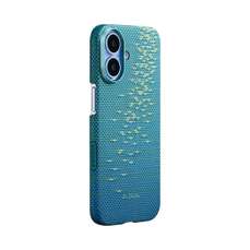 Husa de protectie pentru iPhone 17, Ultra Slim, Glints of Gold, albastru, Pitaka, KI1702AG