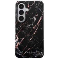 Husa de protectie pentru Samsung Galaxy S26 Plus, Dual Layer Magnetic Rose Gold Marble, Burga