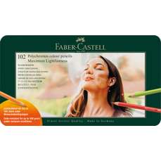 Creioane colorate 102culori/set, cutie metal, Polychromos Faber Castell FC210061
