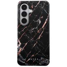 Husa de protectie pentru Samsung Galaxy S26, Dual Layer Magnetic Rose Gold Marble, Burga