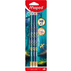 Creion cu guma, HB, 6buc/set, Dragon Maped