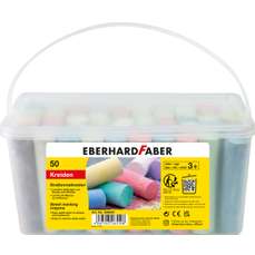 Creta ptr. pavaj, color, 50buc/cutie plastic, Eberhard Faber, Faber-Castell - EF526550