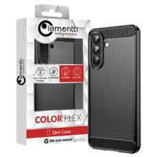 Husa de protectie pentru Samsung Galaxy A57, negru, Carbon Case Flexible, Lemontti
