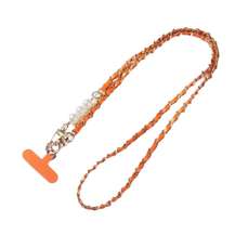 Snur telefon, cu perle, 120cm, Portocaliu , Lemontti