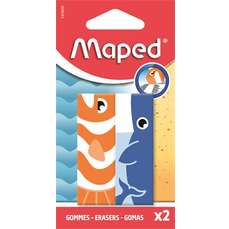 Guma cauciuc sintetic, 2buc/blister, Animals Maped