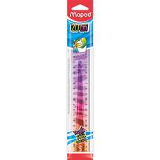 Rigla plastic color, 20cm, tigru, Twist'n Flex Animals Maped