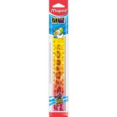 Rigla plastic color, 20cm, girafa, Twist'n Flex Animals Maped