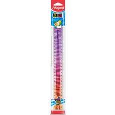 Rigla plastic color, 30cm, tigru, Twist'n Flex Animals Maped