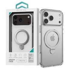 Husa de protectie pentru iPhone 17 Pro, Clean Series Magnetic Shockproof, transparent, cu suport, Devia