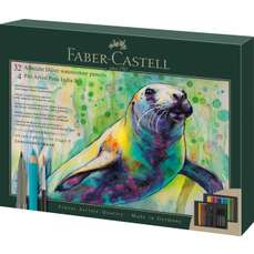 Creioane colorate acuarela, 32culori/set A.Durer, pensula + 4 markere Pitt Artist, Faber Castell-FC217553