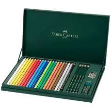 Creioane colorate, grafit si accesorii, 40 piese/set, Polychromos si Grafit Matt, Faber Castell-FC210053