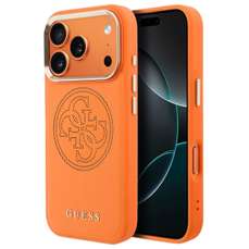 Husa de protectie pentru iPhone 17 Pro, Perforated 4G Logo MagSafe, portocaliu, Guess