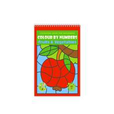 Carte de colorat pe numere A4 Fructe si Legume, 24file, 428601
