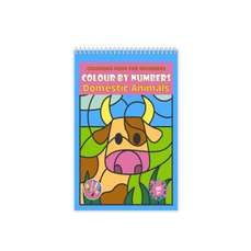 Carte de colorat pe numere A4 Animale domestice, 24file, 428564