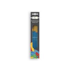 Pensule par sintetic, varf drept/rotund, 6buc/set, Grafix