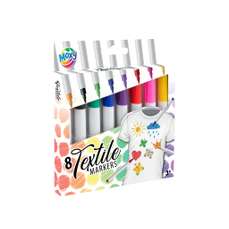 Permanent marker pentru textile, 8culori/set, varf 2,0 mm, Grafix 150035