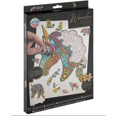 Puzzle lemn, 30x22.5cm, Unicorn, Grafix