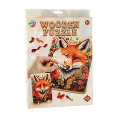 Puzzle lemn, 130 piese, 29x21cm, Vulpe, Grafix
