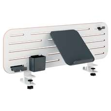 Kit organizator, pt. birou, 80x25cm, include suport laptop, 3 suporti pt. accesorii, alb, Ergo Leitz