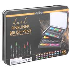 Liner 48 culori/set, varf tip pensula, Grafix CR5014/GV